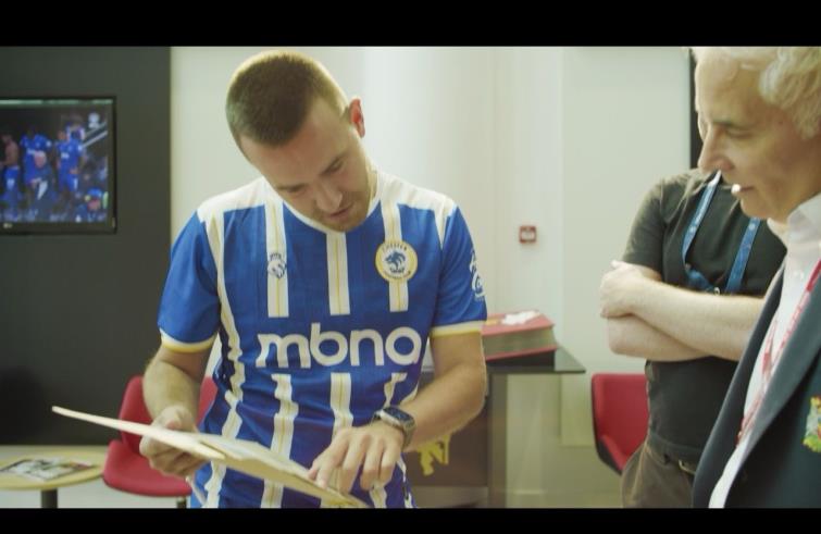  Dan being shown around Old Trafford